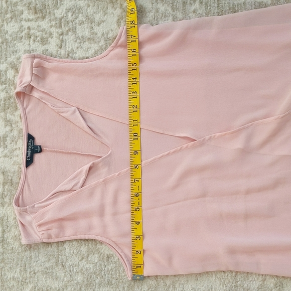 Chadwick's of Boston High Low Pleated Top S Dusty Rose - Picture 15 of 16